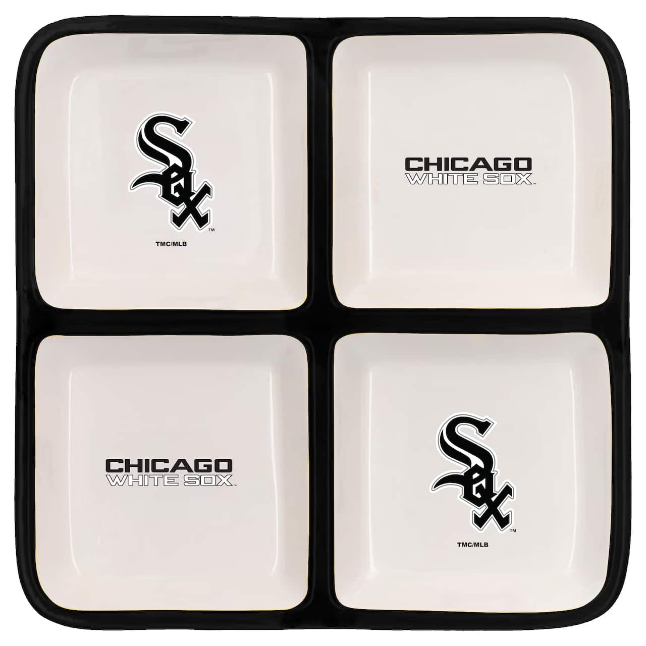 The Memory Company MLB 4 Section Square Ceramic Tray